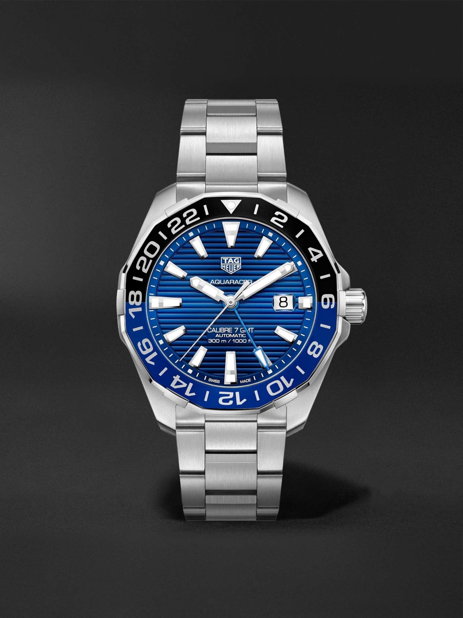 Aquaracer Automatic GMT 43mm Steel Watch, Ref. No. WAY201T.BA0927 - 1