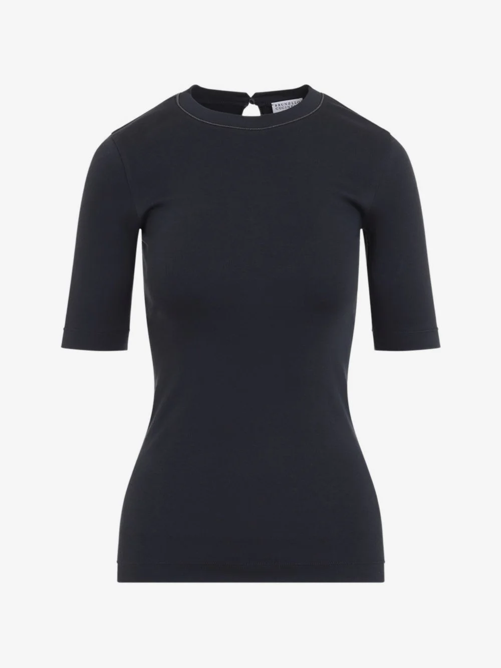 monili-trim short-sleeve T-shirt - 1