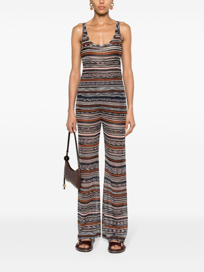 Missoni striped intarsia-knit falred trousers outlook
