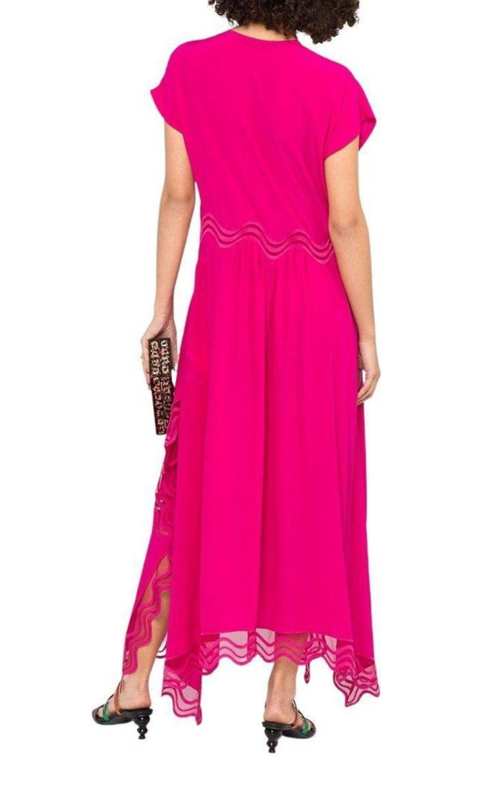 Orla Silk Dress in Pink - 3