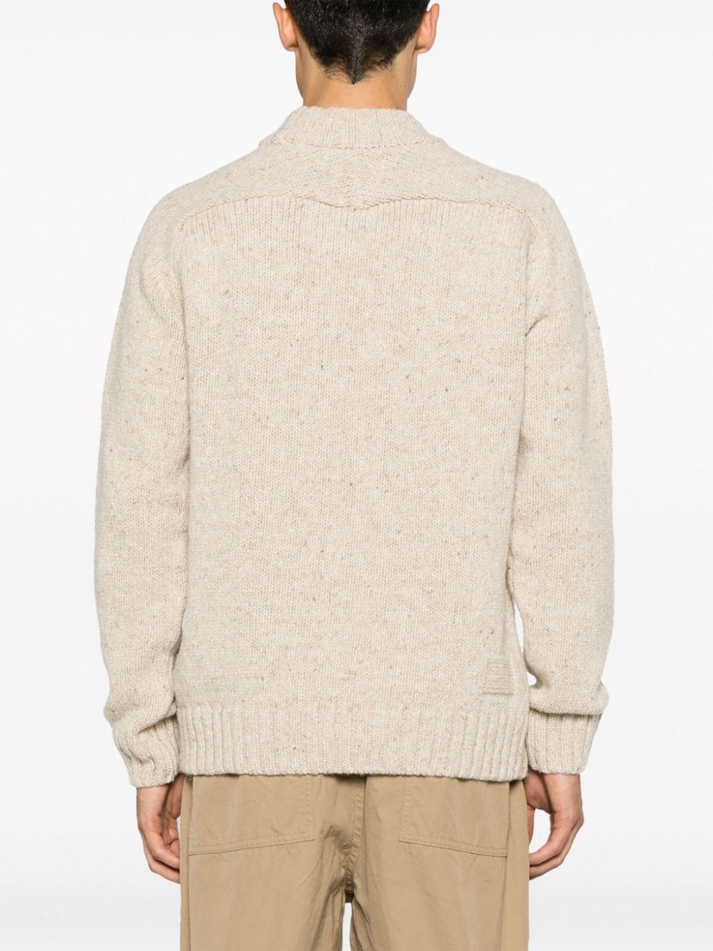 mock-neck knitted jumper - 4