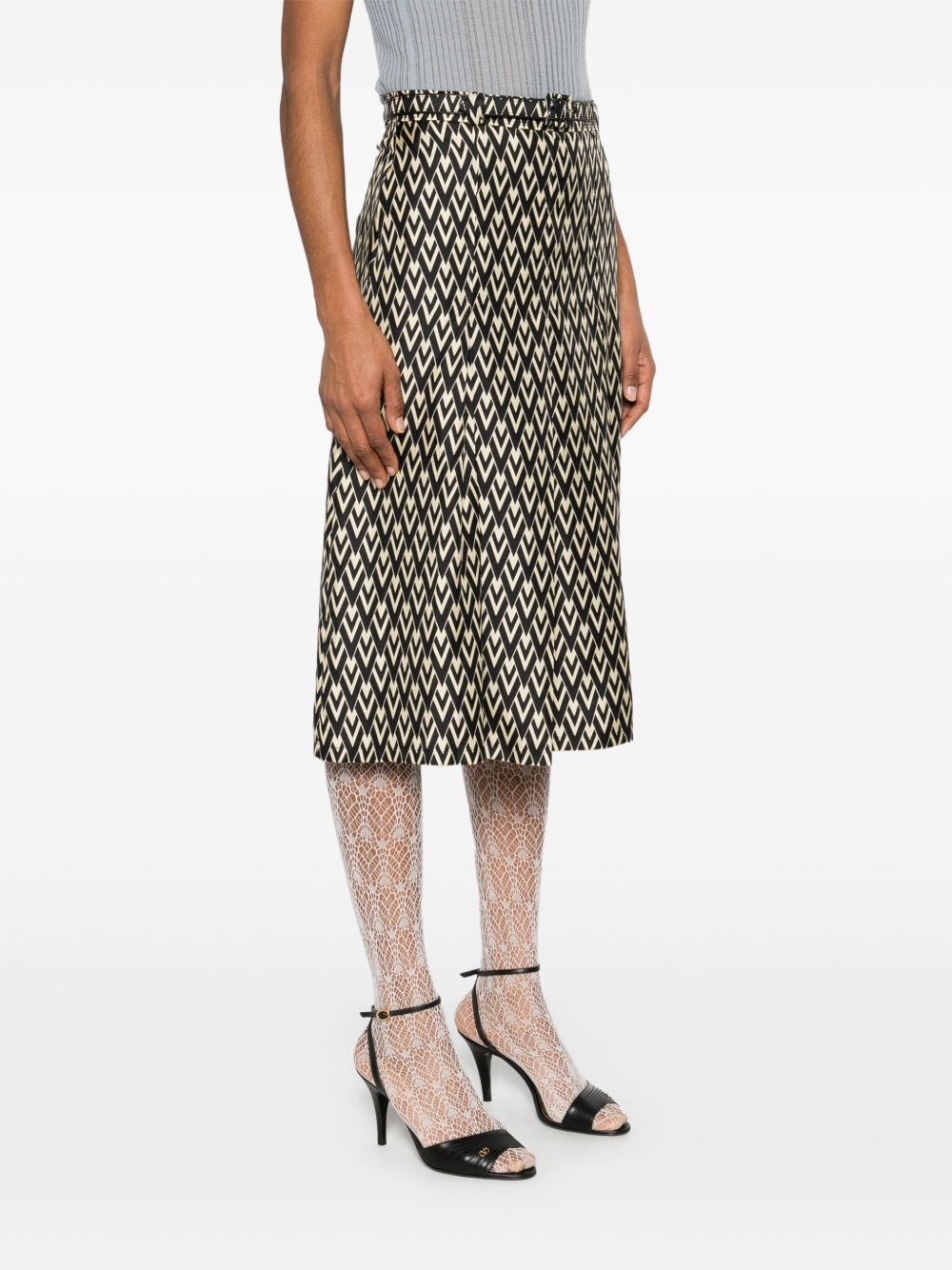 logo-print midi skirt - 3