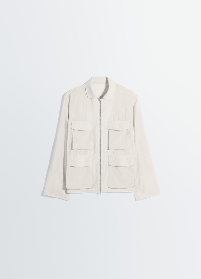 3D POCKET JACKET IN WASHED TECHNICAL COTTON 1