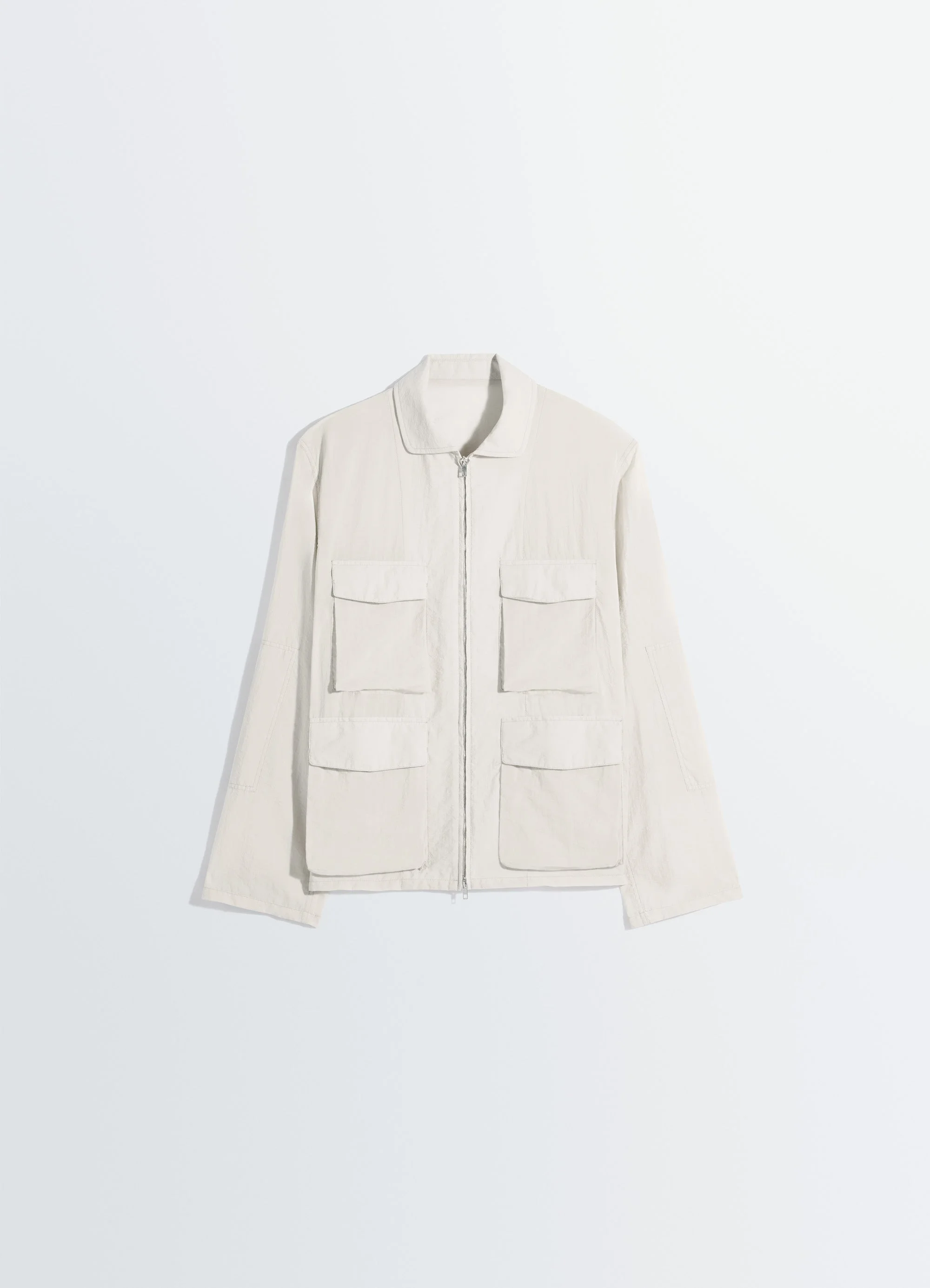 3D POCKET JACKET IN WASHED TECHNICAL COTTON - 1