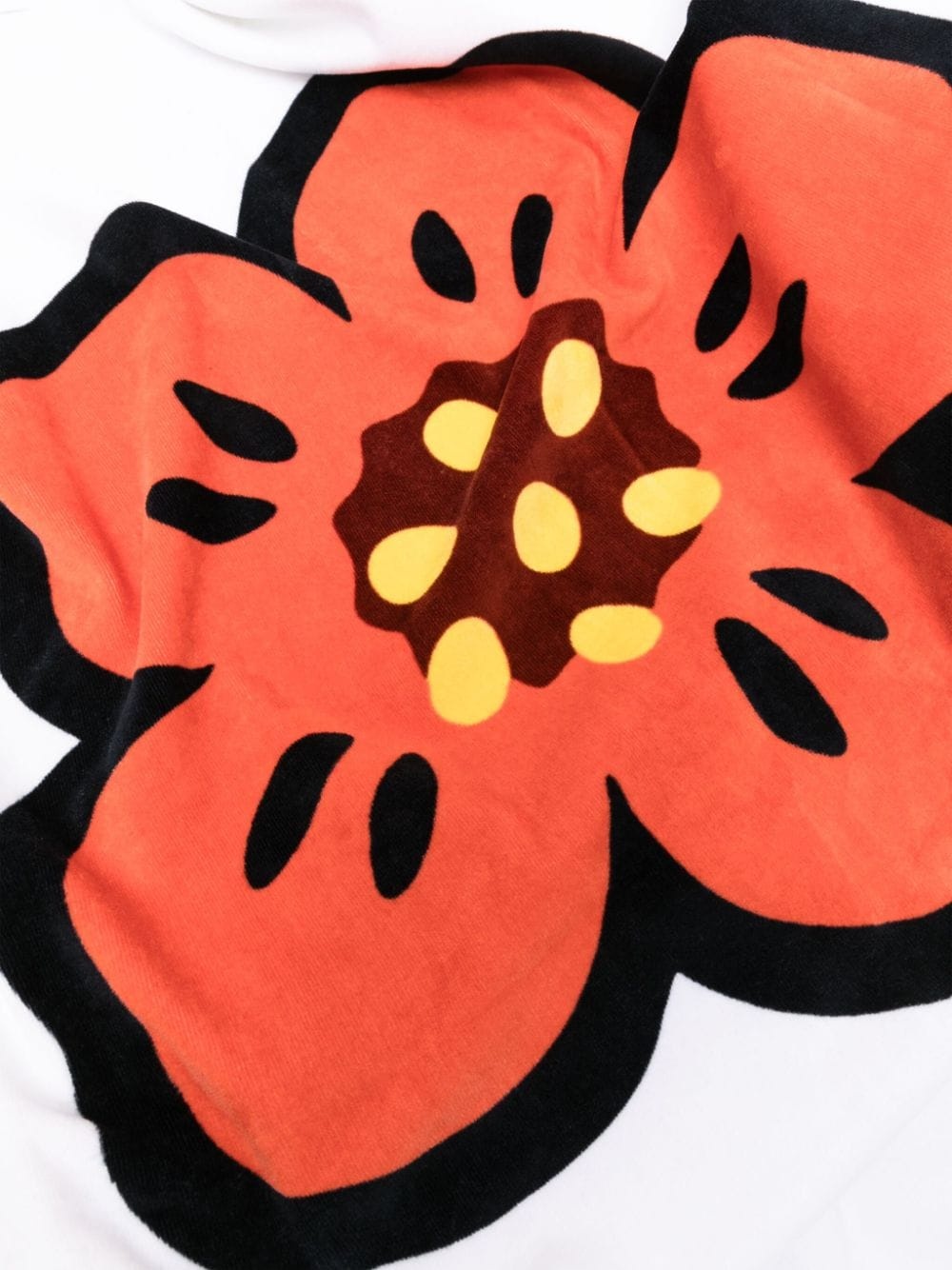 Boke Flower-print cotton beach towel (100cm x 170cm) - 3