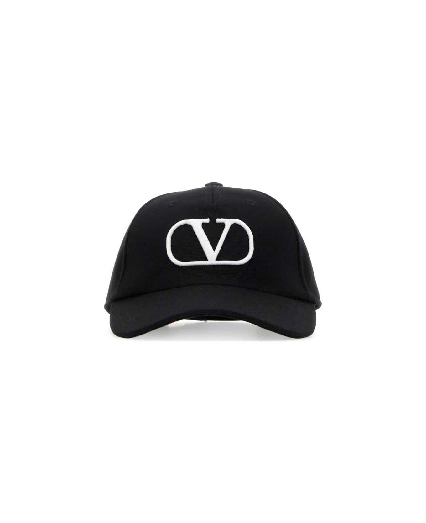 Black Cotton Baseball Cap - 1