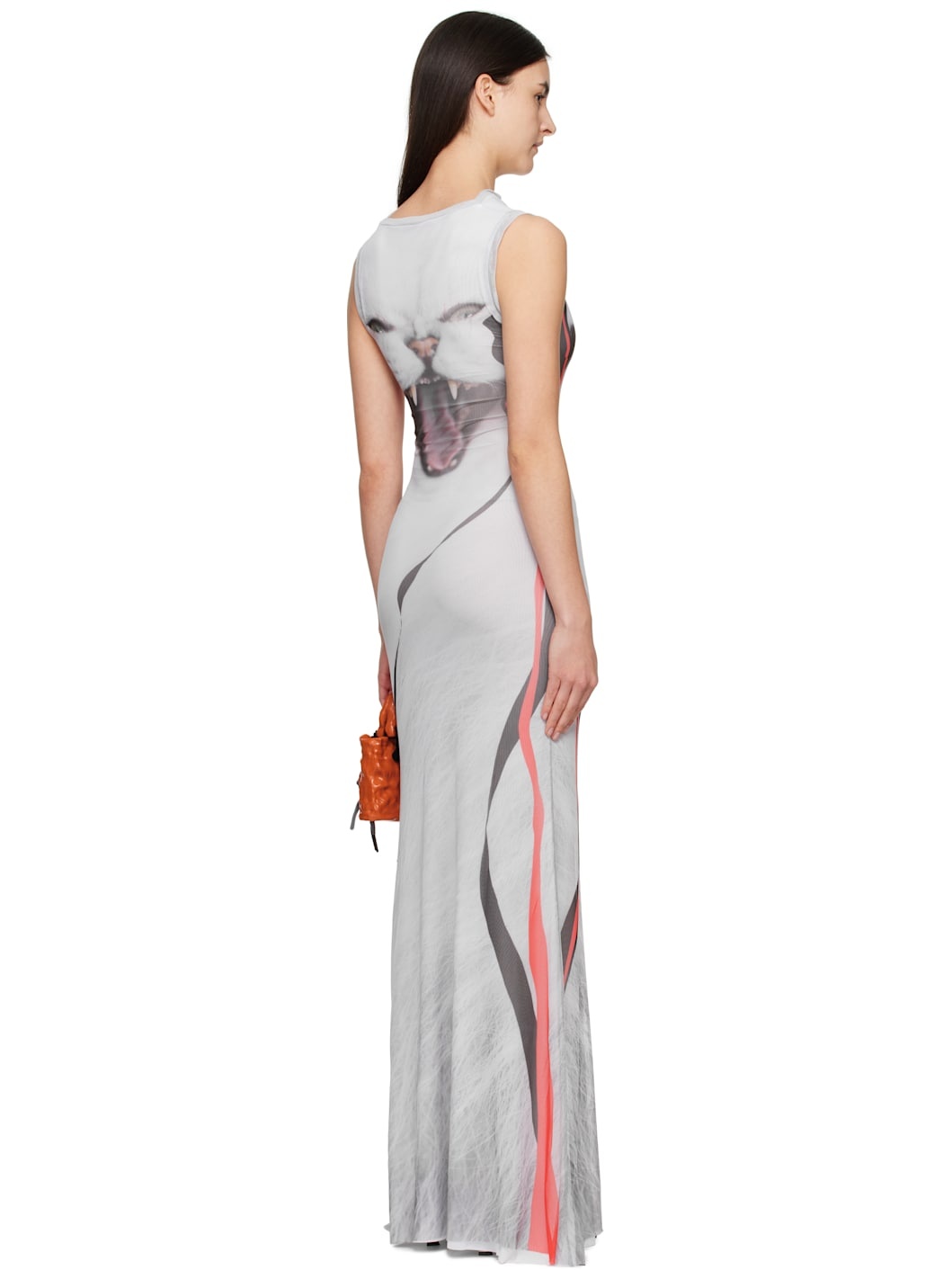 Multicolor Mesh Maxi Dress - 3