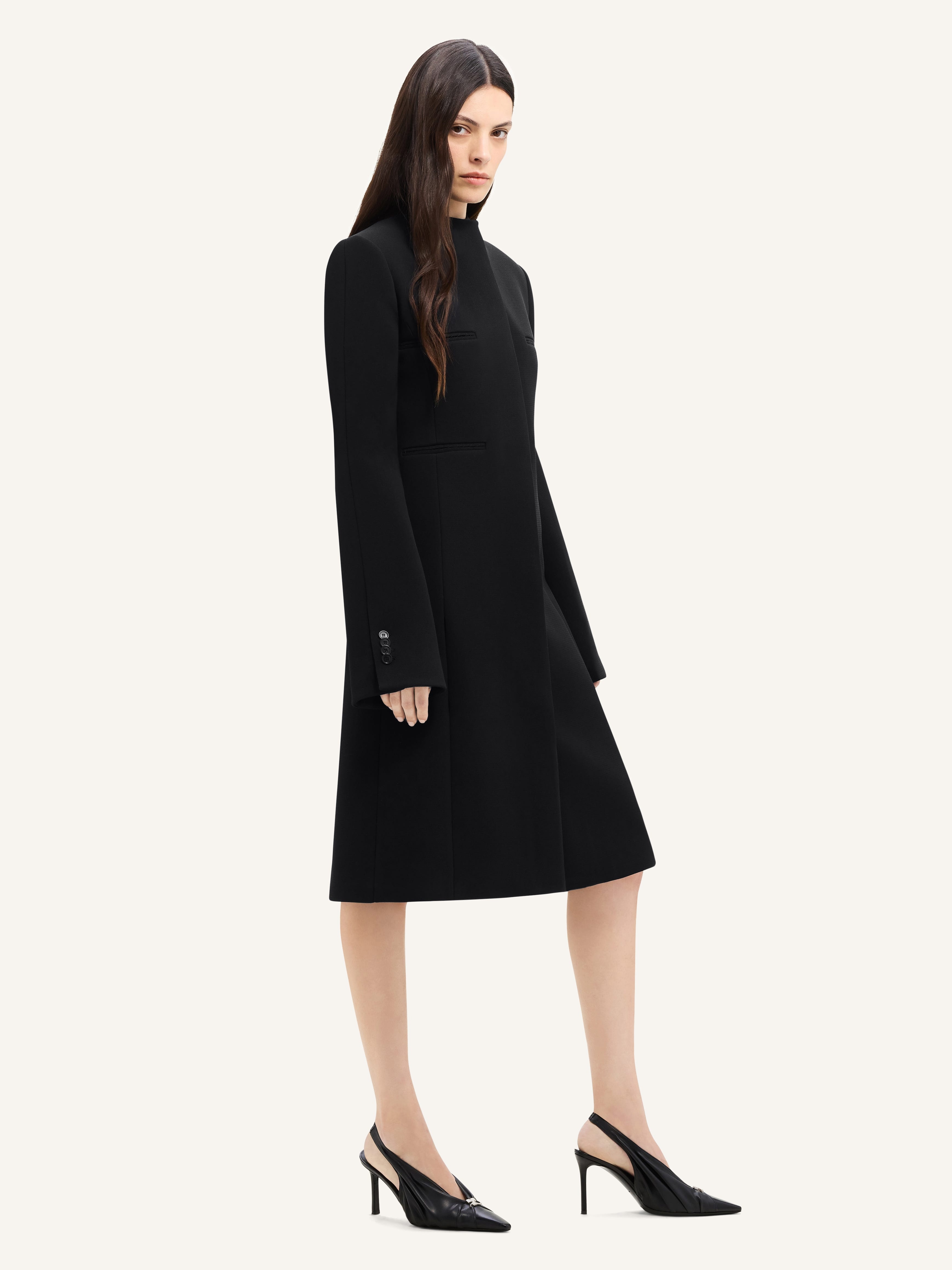OFFICER COLLAR HERITAGE CREPE COAT - 3