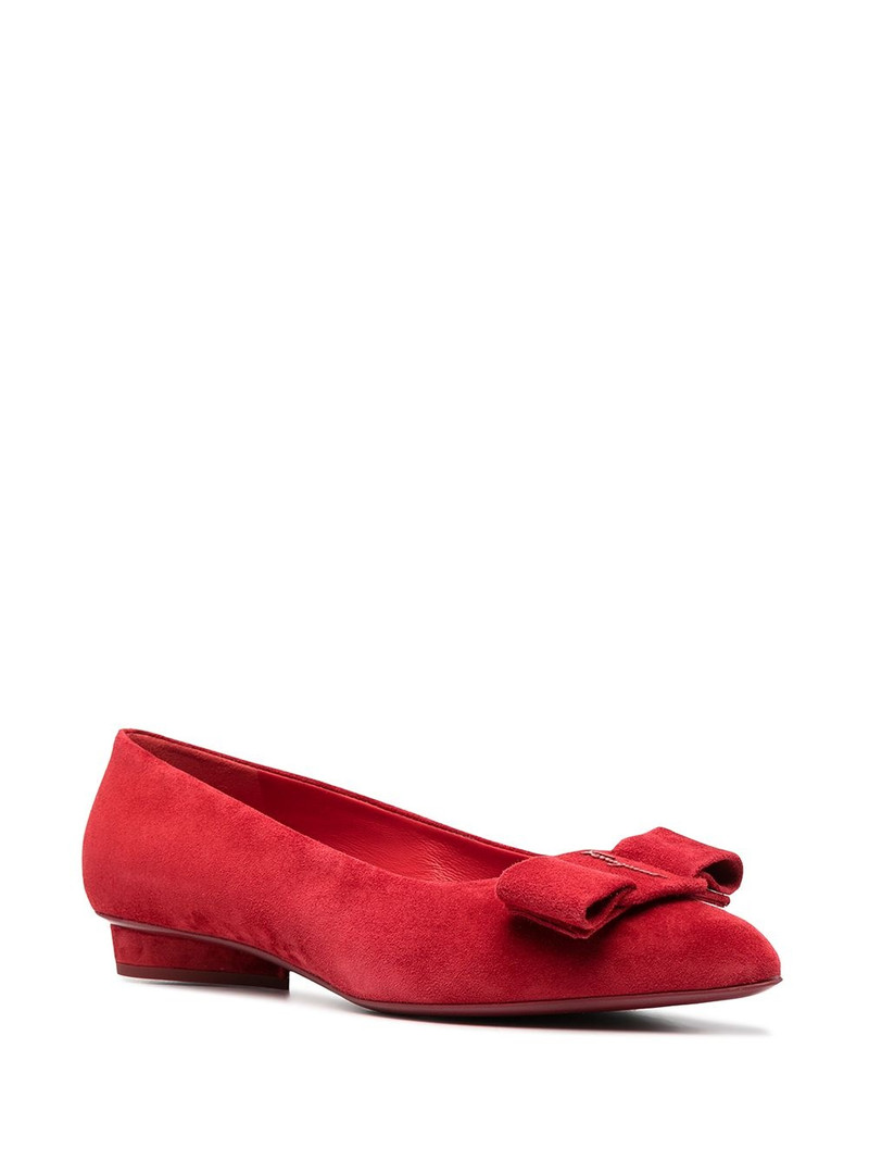 FERRAGAMO Viva bow-detail ballerina shoes outlook