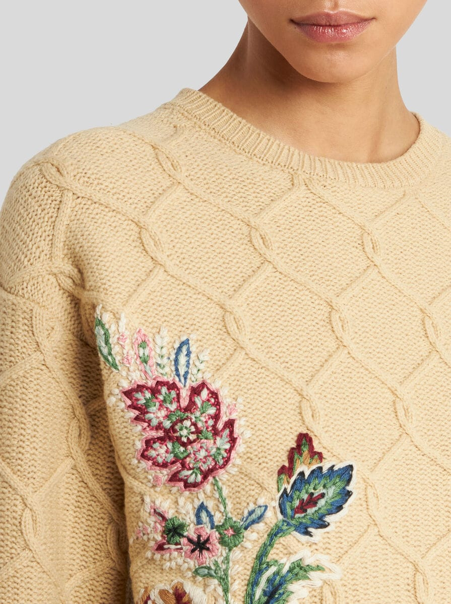WOOL AND CASHMERE JUMPER WITH EMBROIDERY - 3