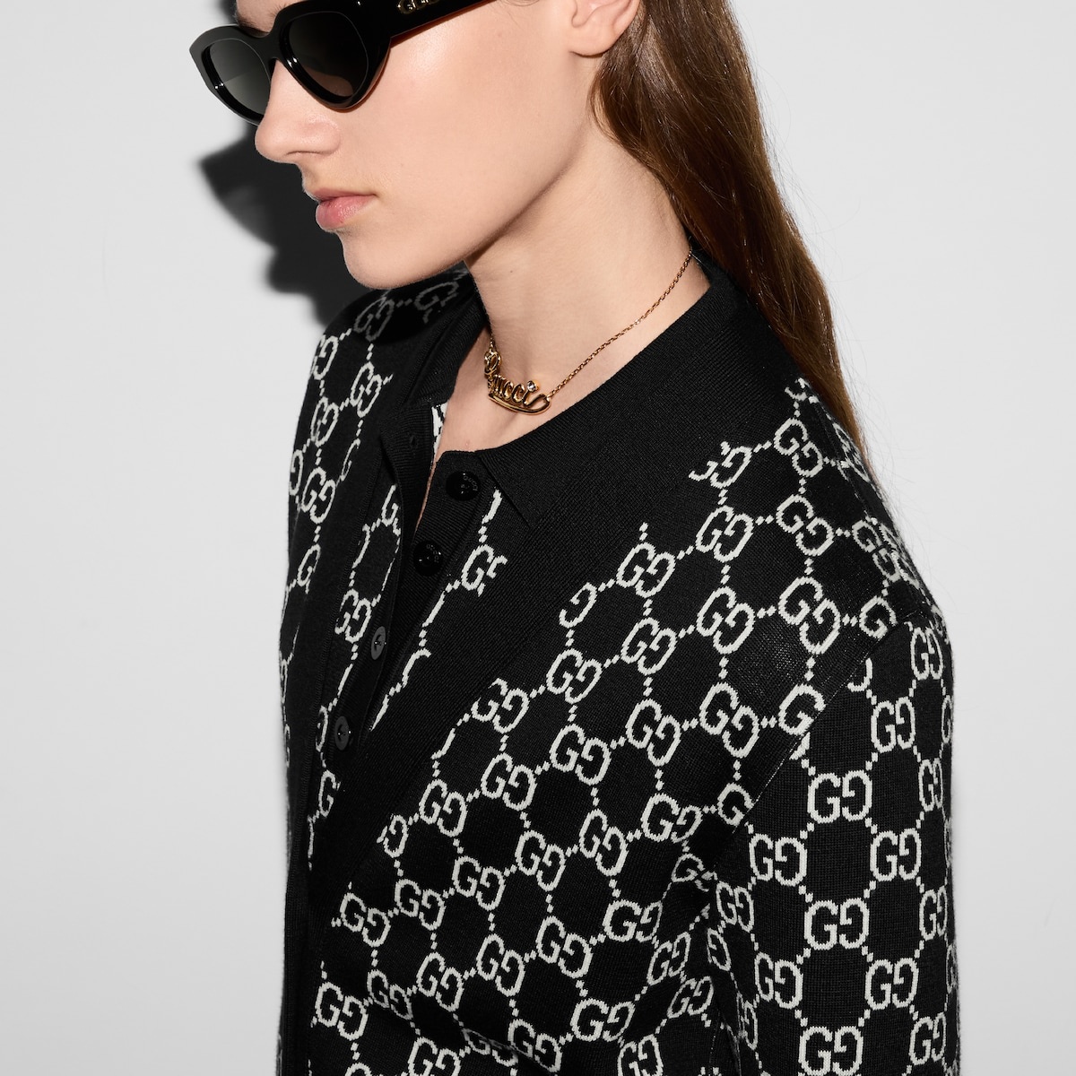 Reversible GG wool jacquard cardigan - 5