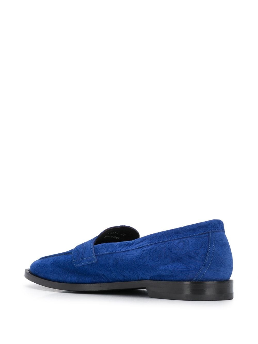 embossed suede loafers - 3