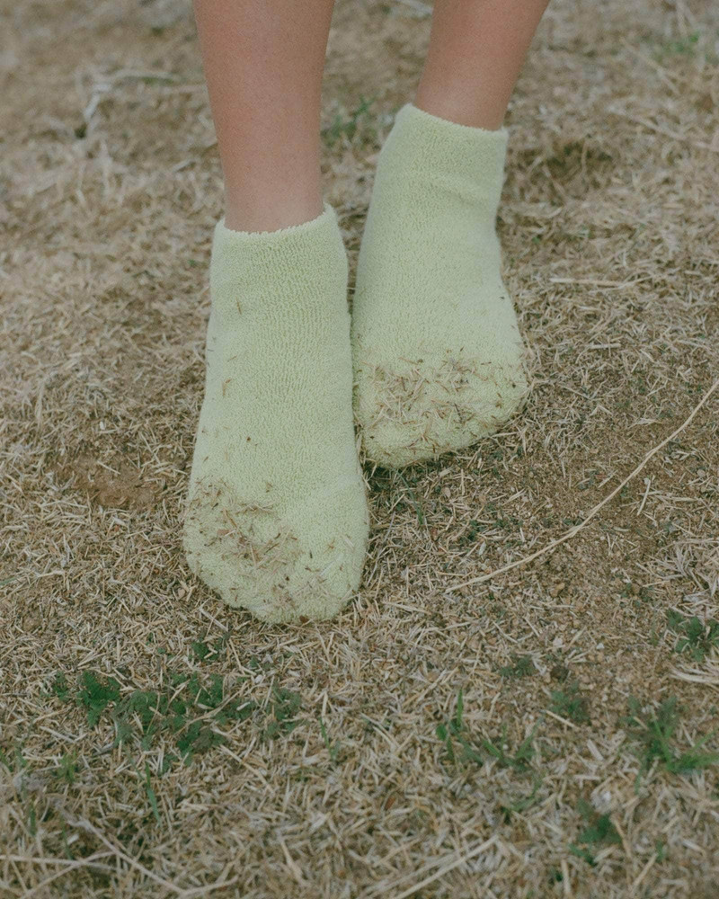 BASERANGE Buckle Ankle Socks - Textured Organic Cotton outlook