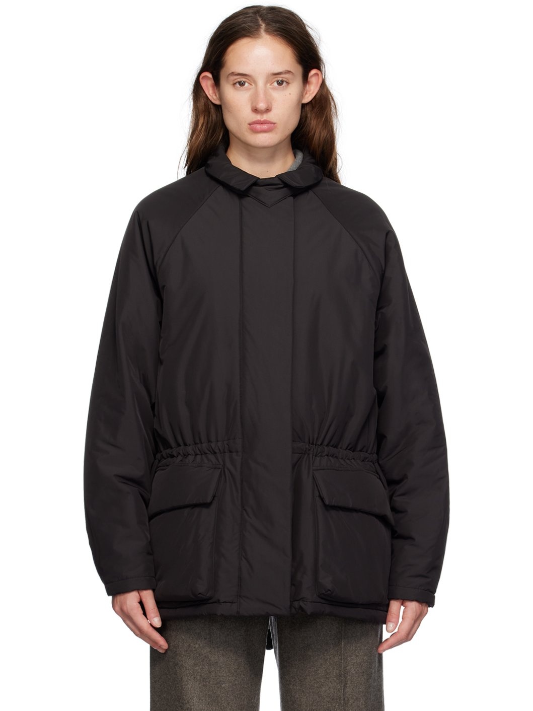 Black Padded Hunting Jacket - 1