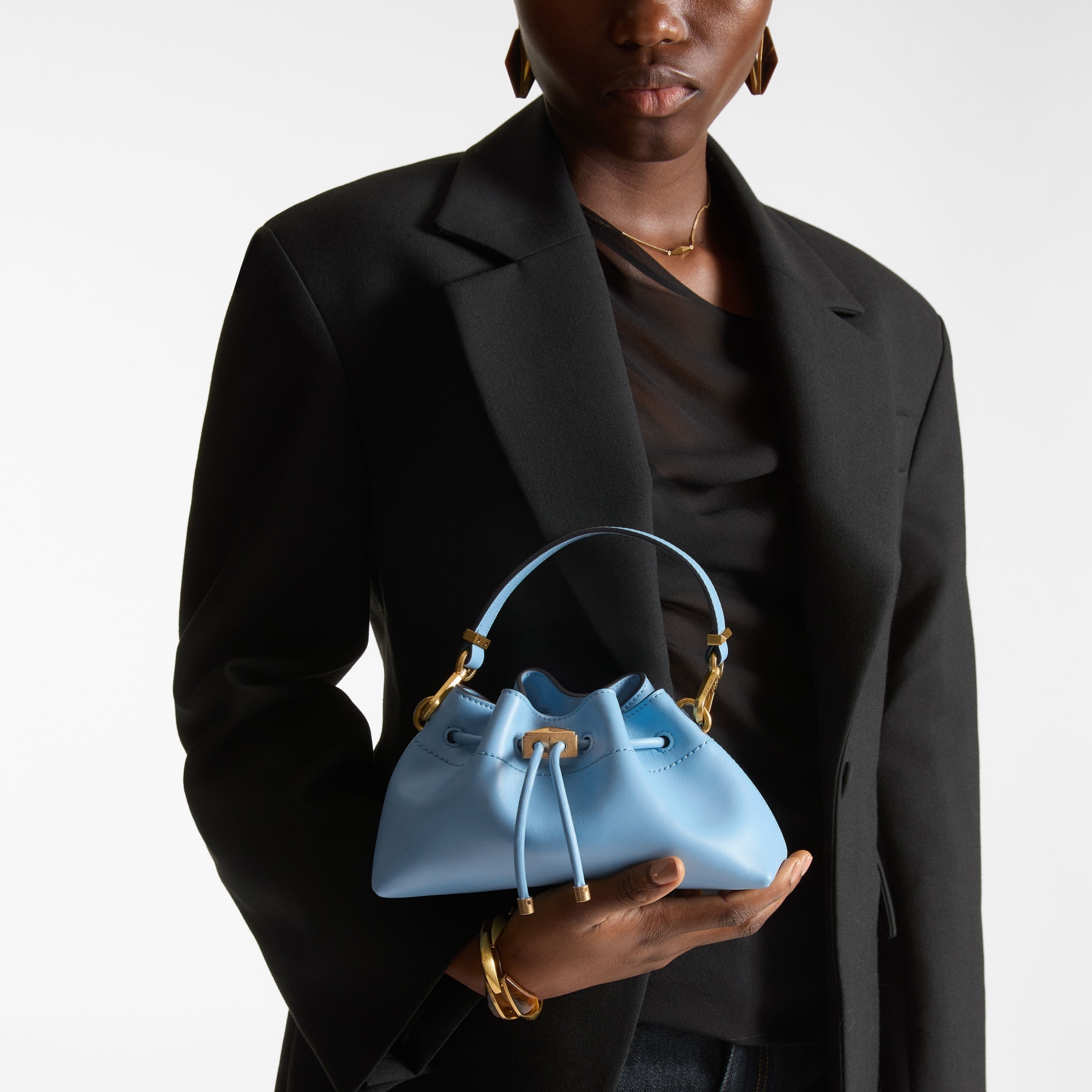 Cinch S
Dusty Blue Leather Bag - 2
