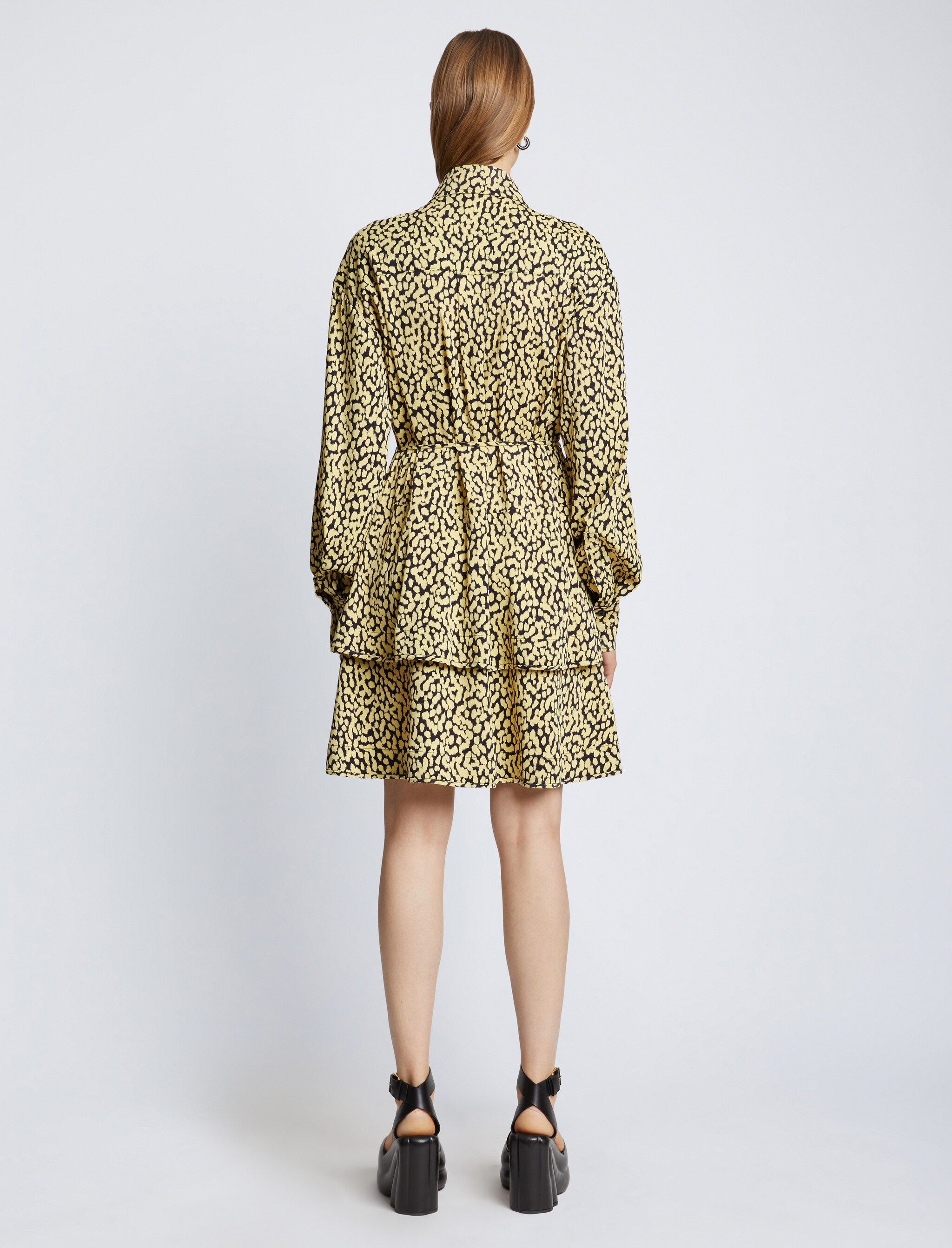 Printed Leopard Shirt Dress - 4