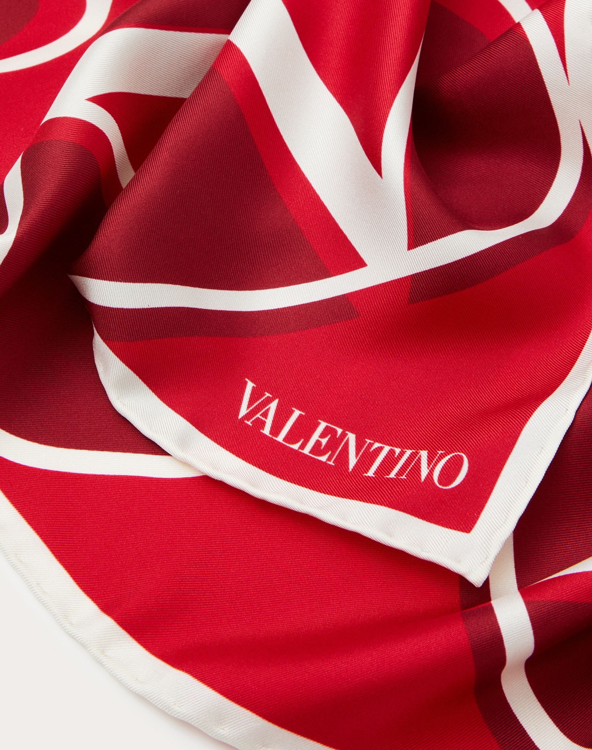 VLogo Signature print silk foulard 90x90 cm - 3