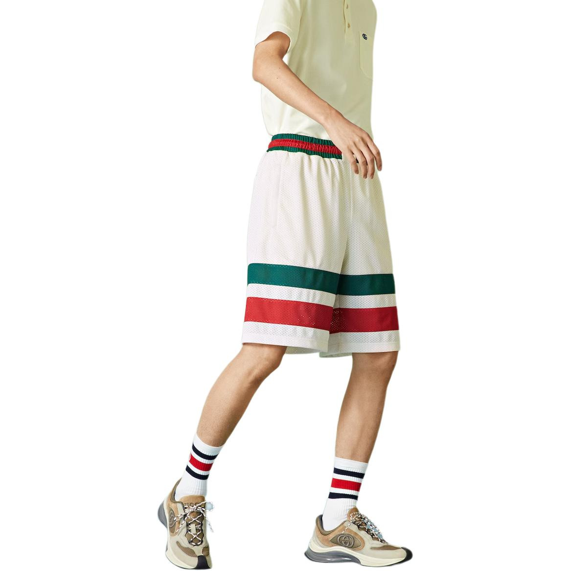 Gucci Mesh Fabric Shorts 'Off White' 737407-XJFFK-9325 - 4