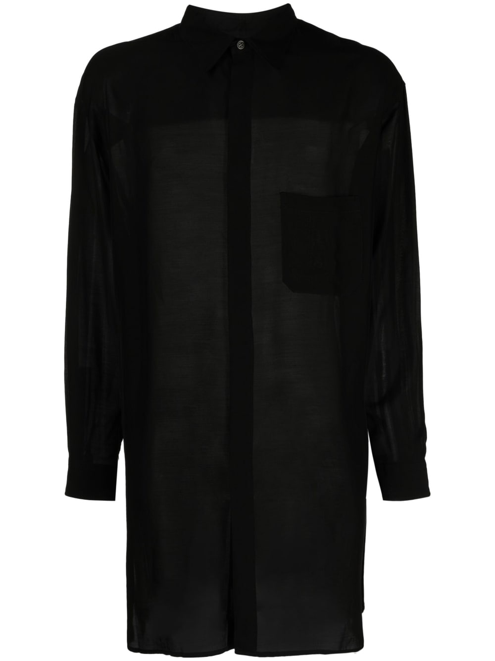 sheer-finish long shirt - 1