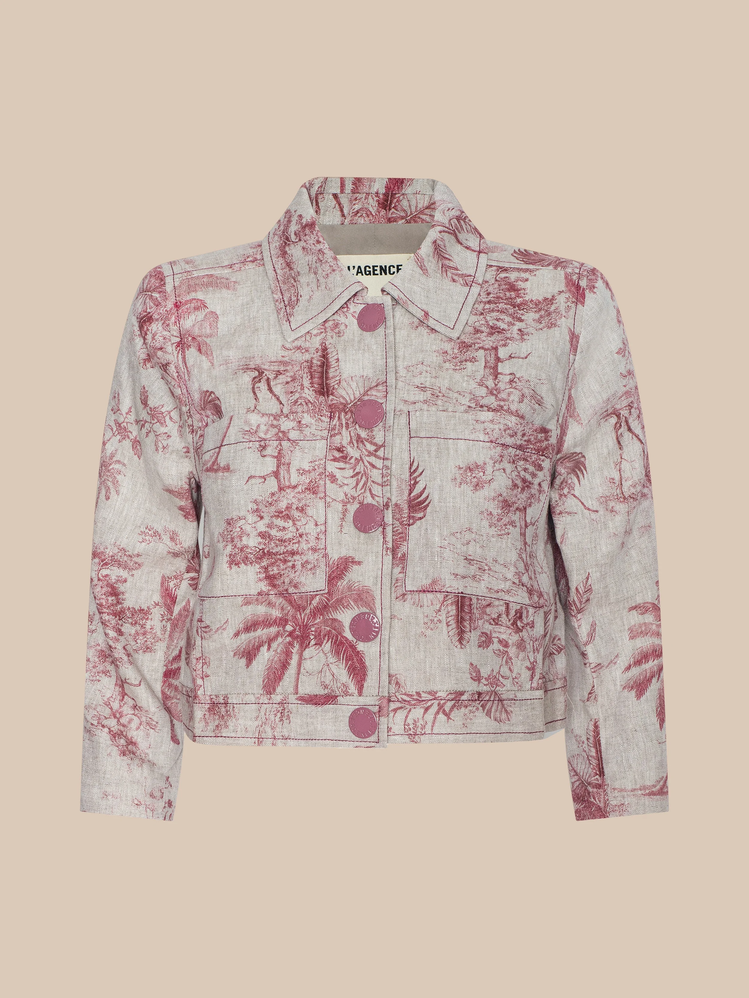 Eda Cropped Linen Jacket - 1