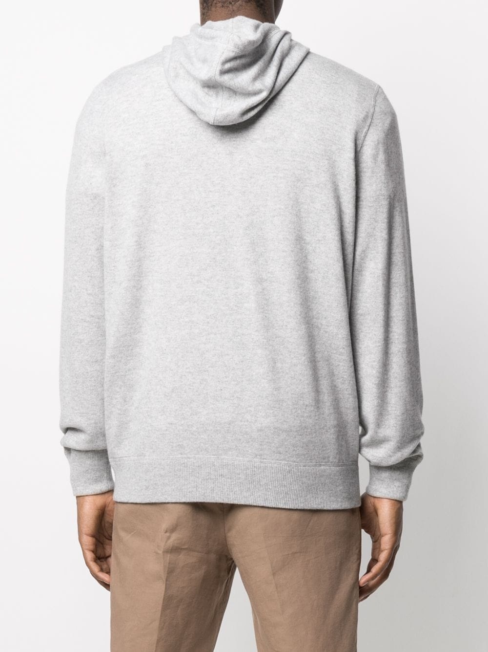 front zip cashmere hoodie - 4