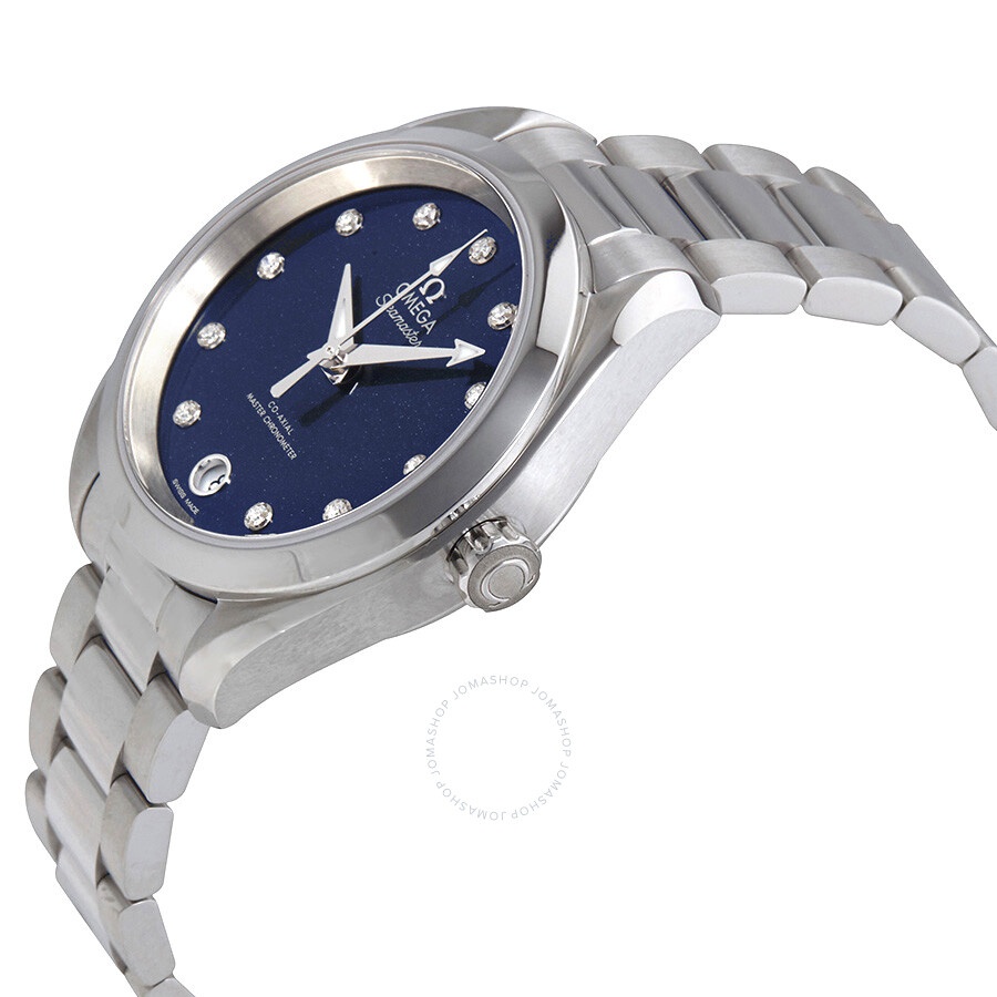 Omega Seamaster Automatic Diamond Blue Dial Ladies Watch 220.10.34.20.53.001 - 2
