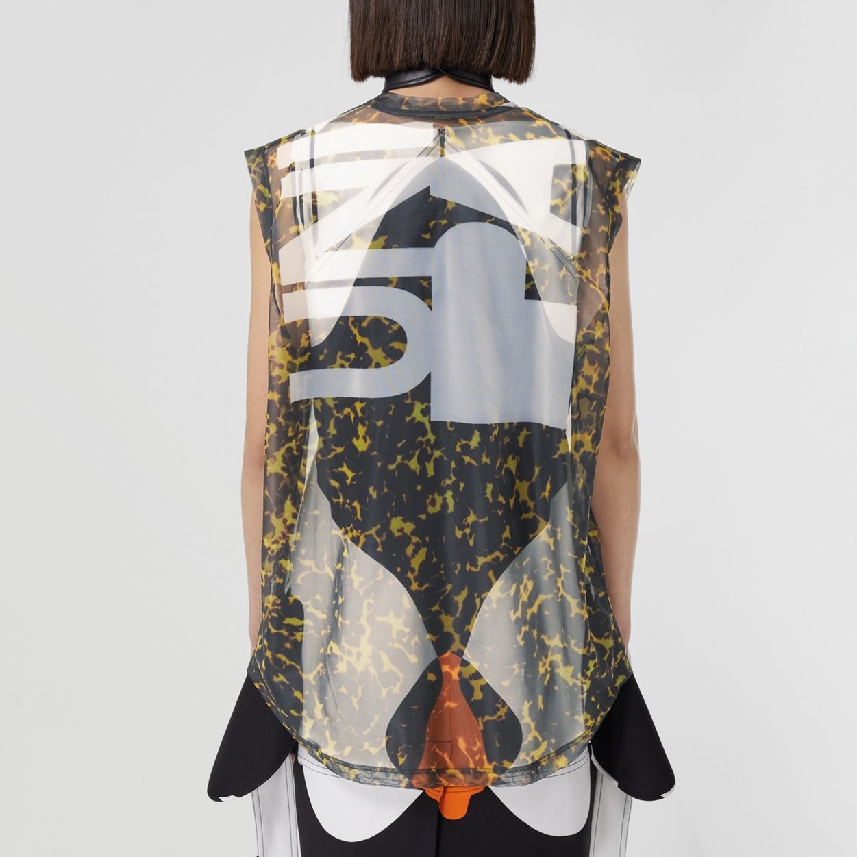 Sleeveless Slogan Print Top - 4