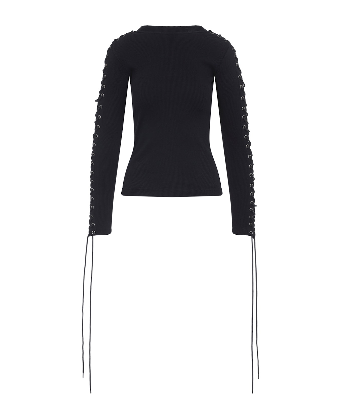 Lace-up L/s T-shirt - 2