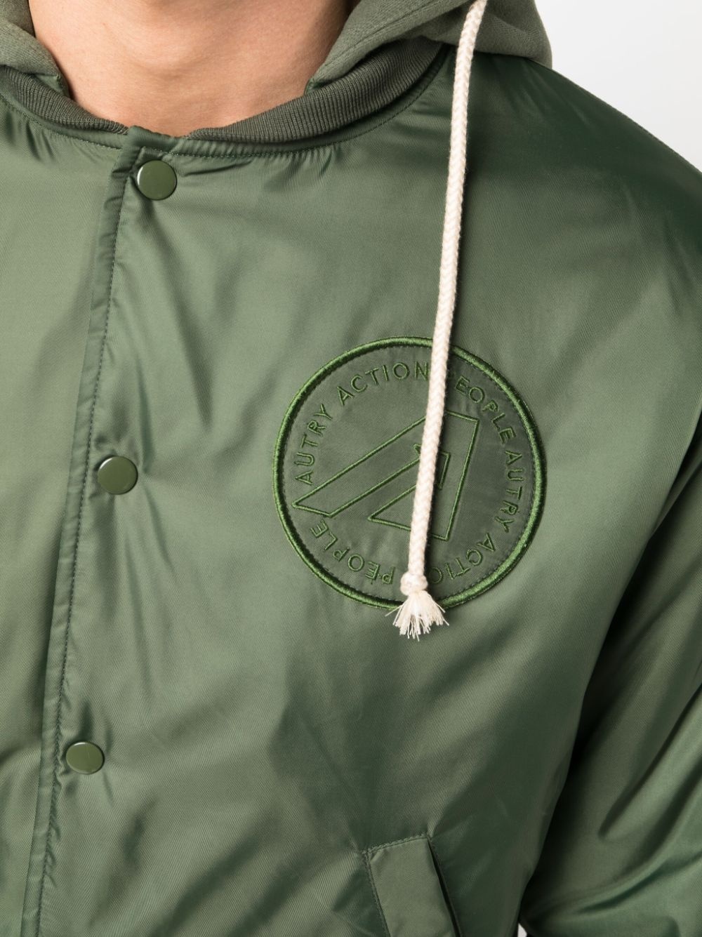 logo-patch bomber jacket - 5