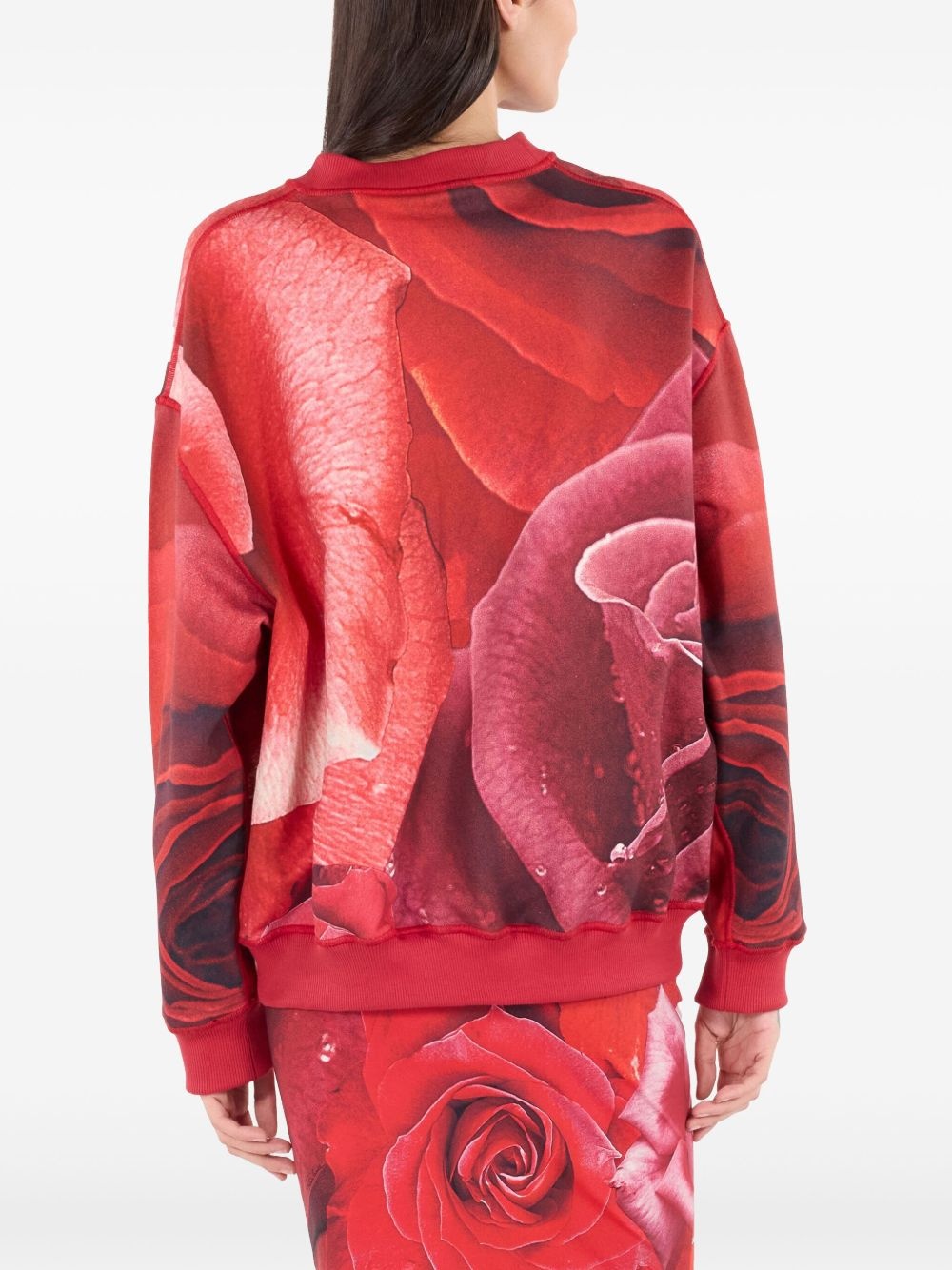 rose-print sweatshirt - 3