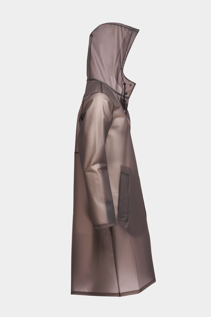 Stockholm Long Print Raincoat Smoke 5