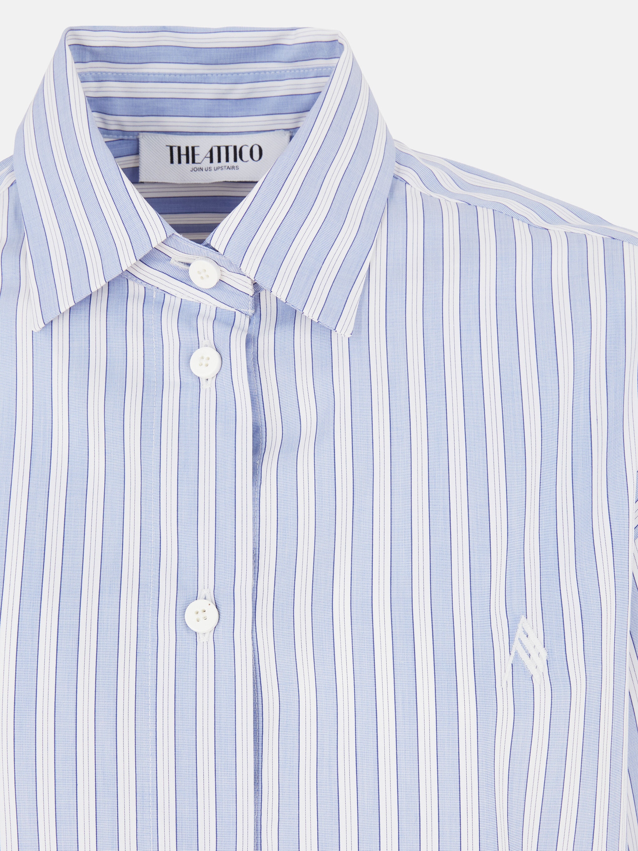 ELIZA'' WHITE AND NAVY BLUE SHIRT - 5