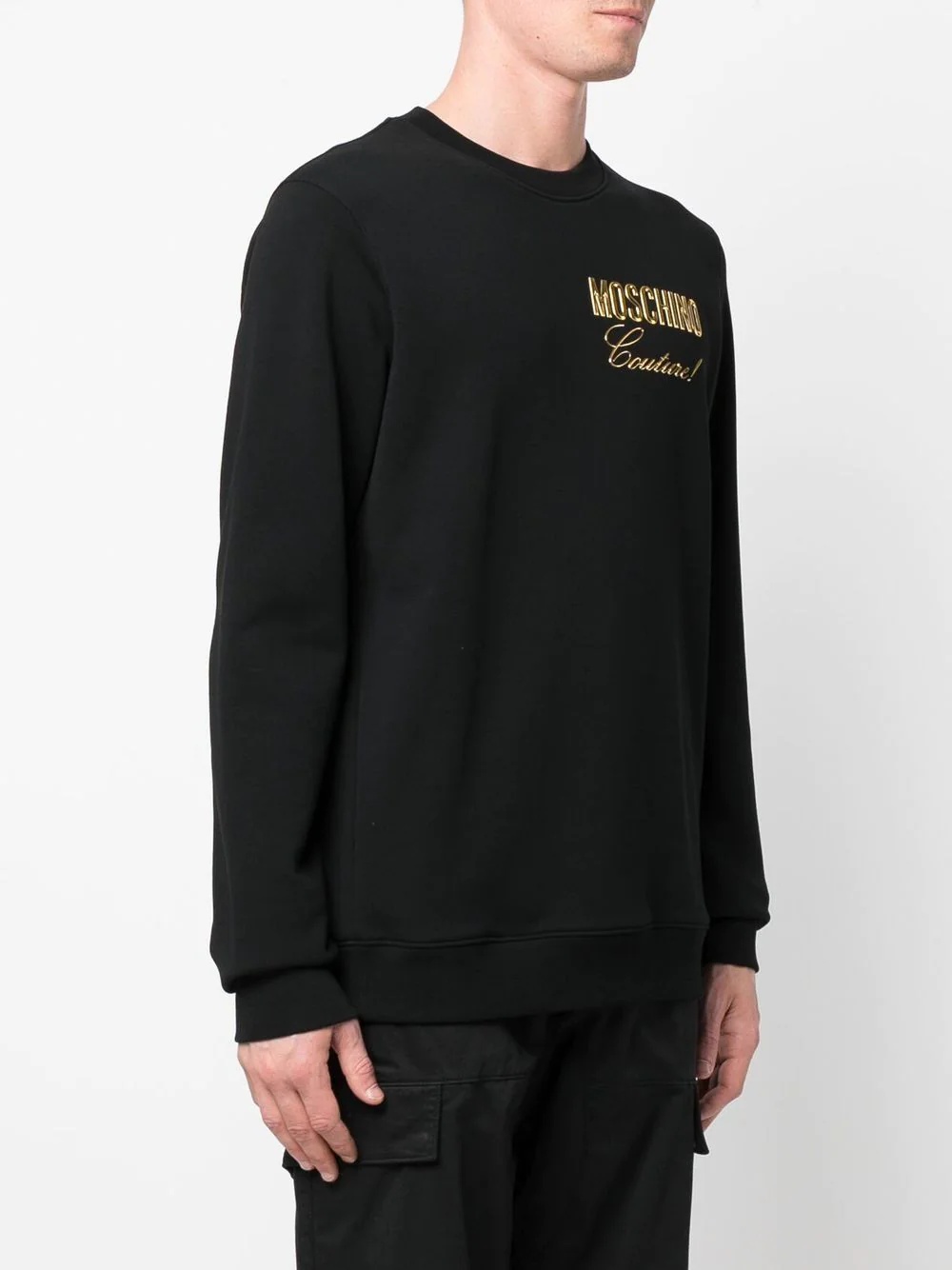 metallic logo-print sweatshirt - 3