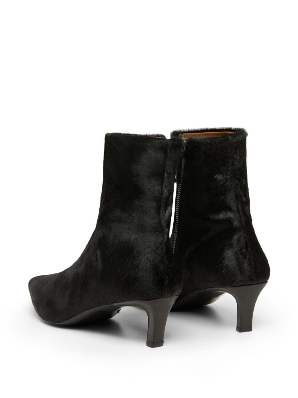 calf hair pointed toe boots - 3