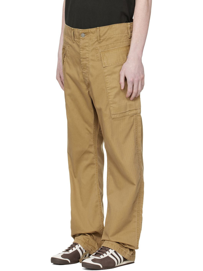 RRL by Ralph Lauren Tan Herringbone Twill Cargo Pants outlook