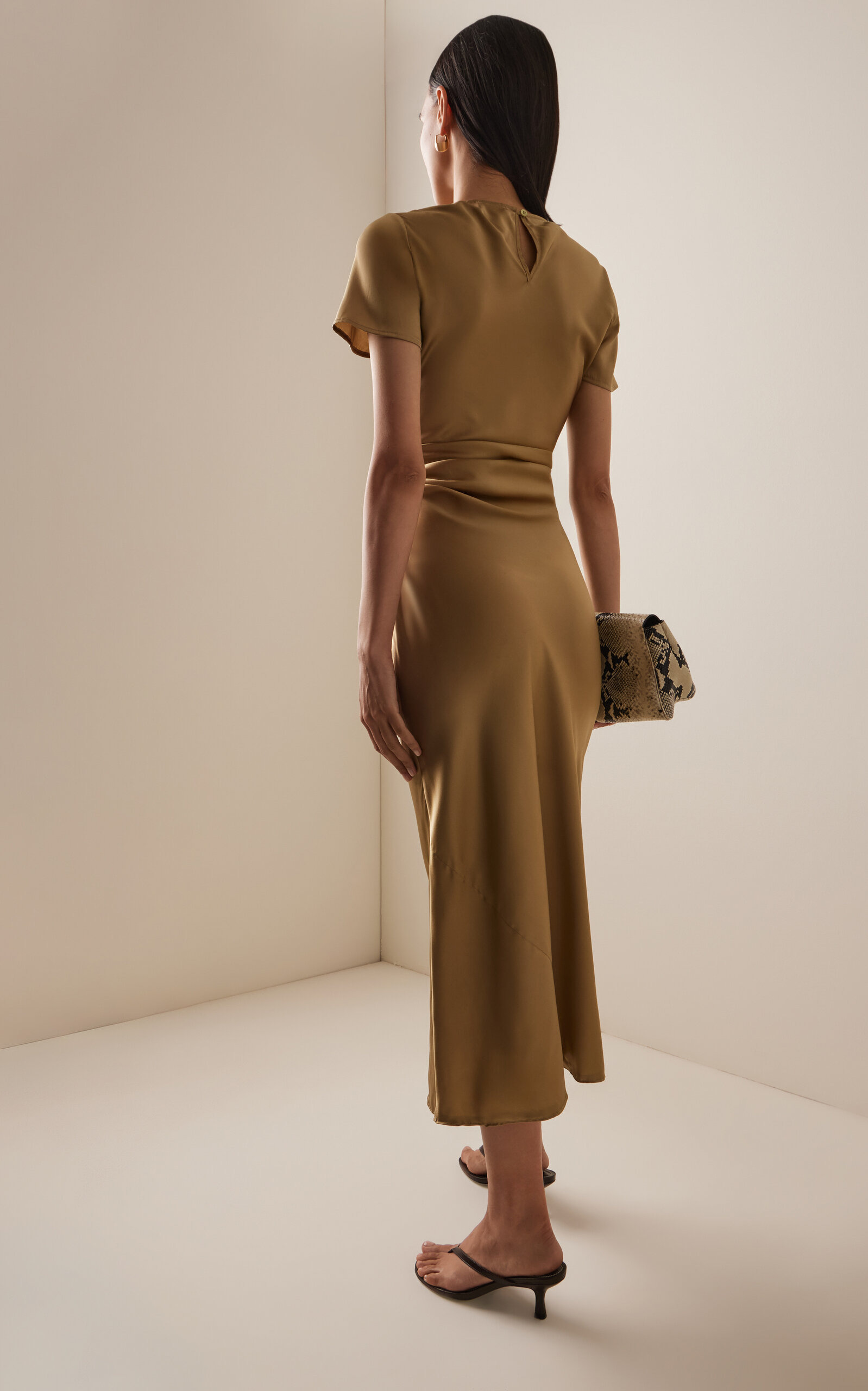 Marcel Stretch-Silk Dress gold - 4