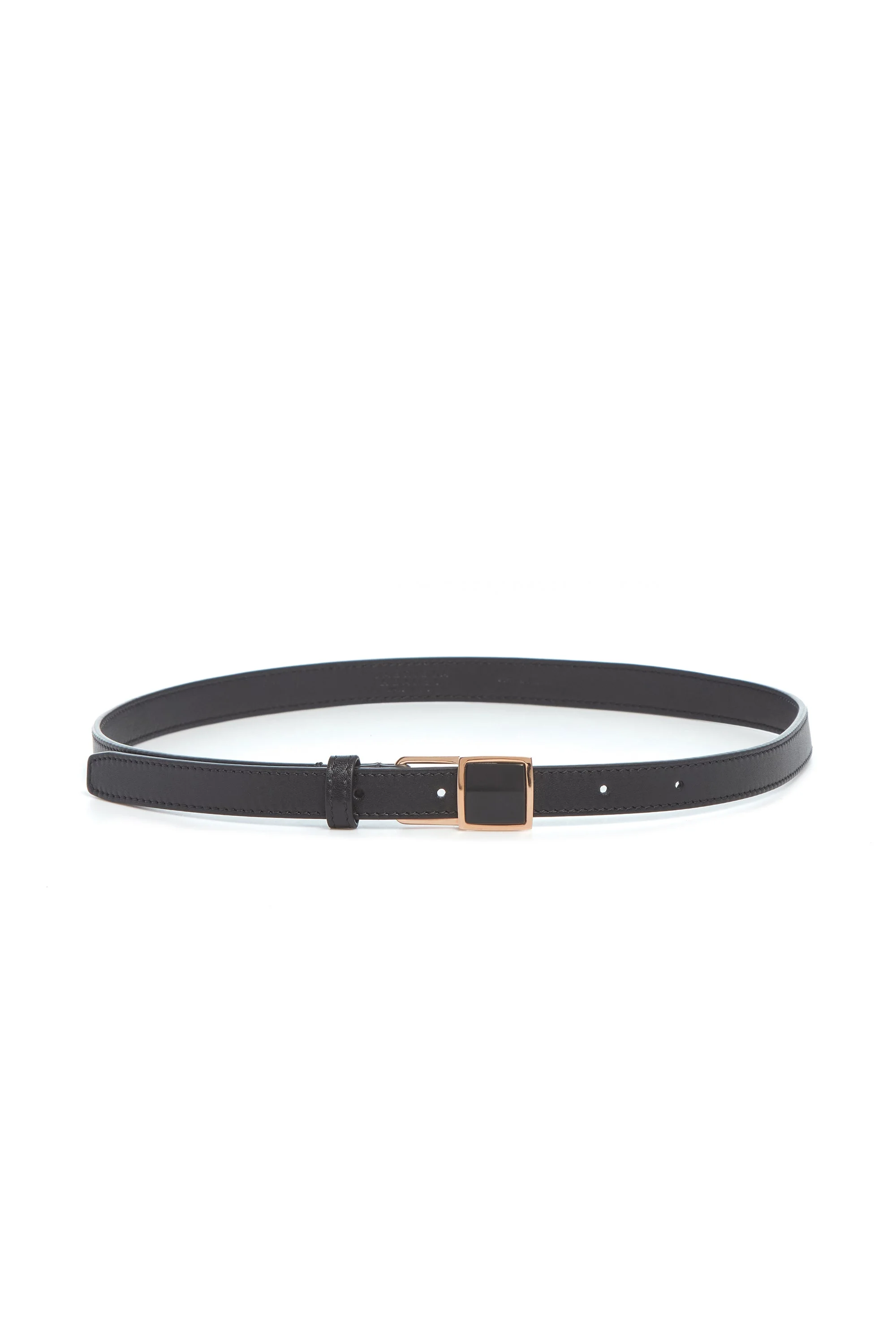 Nina Stone Belt in Black Leather - 1