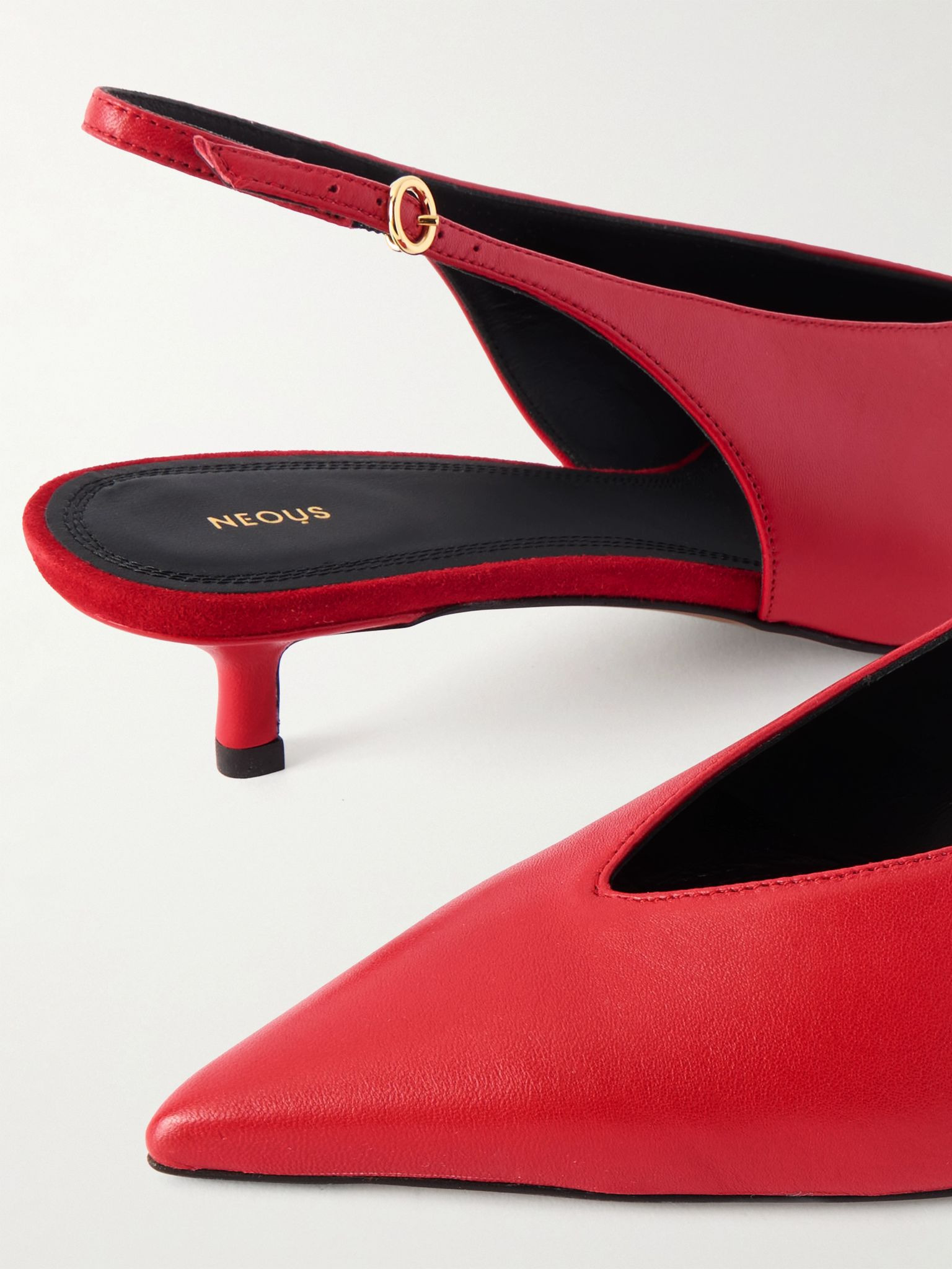 Diske leather slingback pumps Red - 4