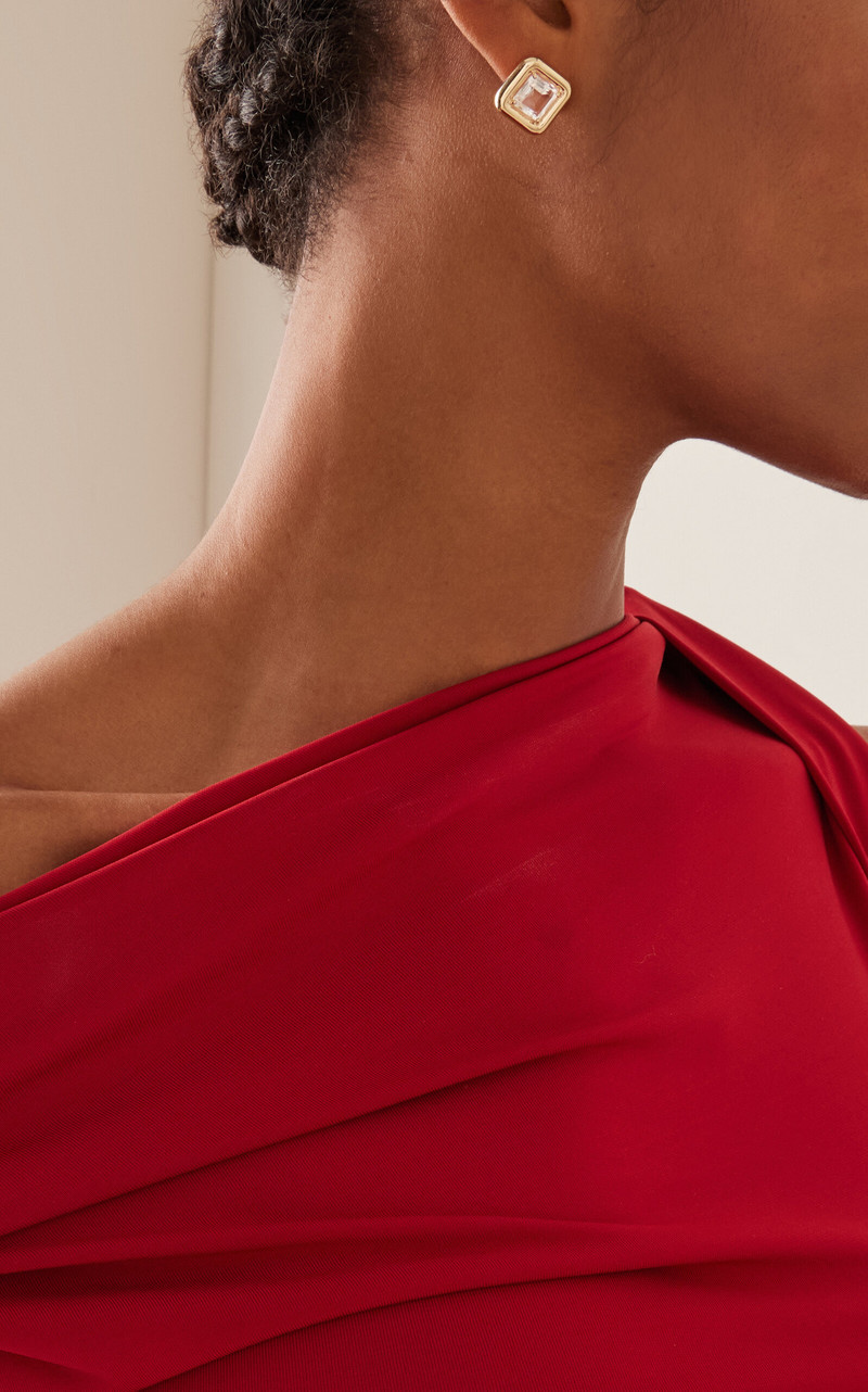 BEA BONGIASCA 9K Yellow Gold Crystal Earrings gold outlook