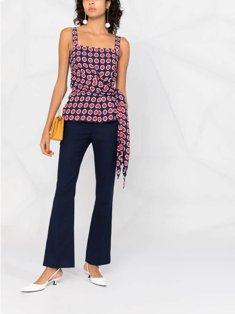 high-rise flared trousers - 3