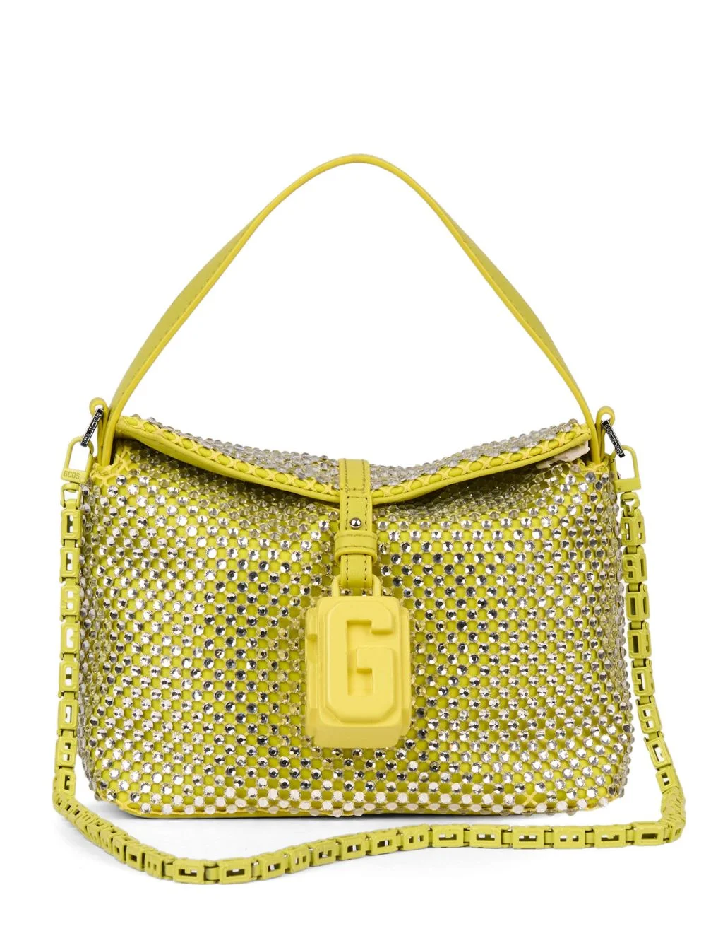 mini Mega Comma crystal-embellished logo-plaque shoulder bag - 1