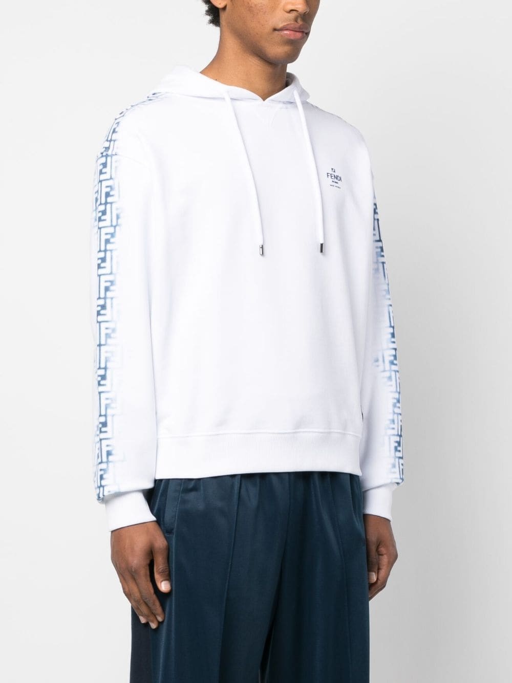 FF-print cotton hoodie - 3