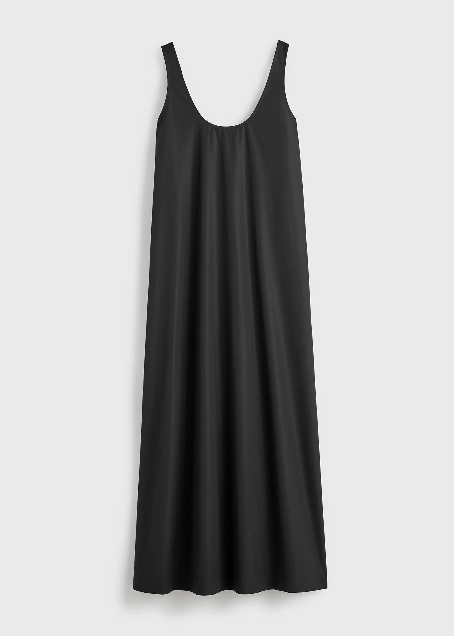 Scoop poplin dress black - 1