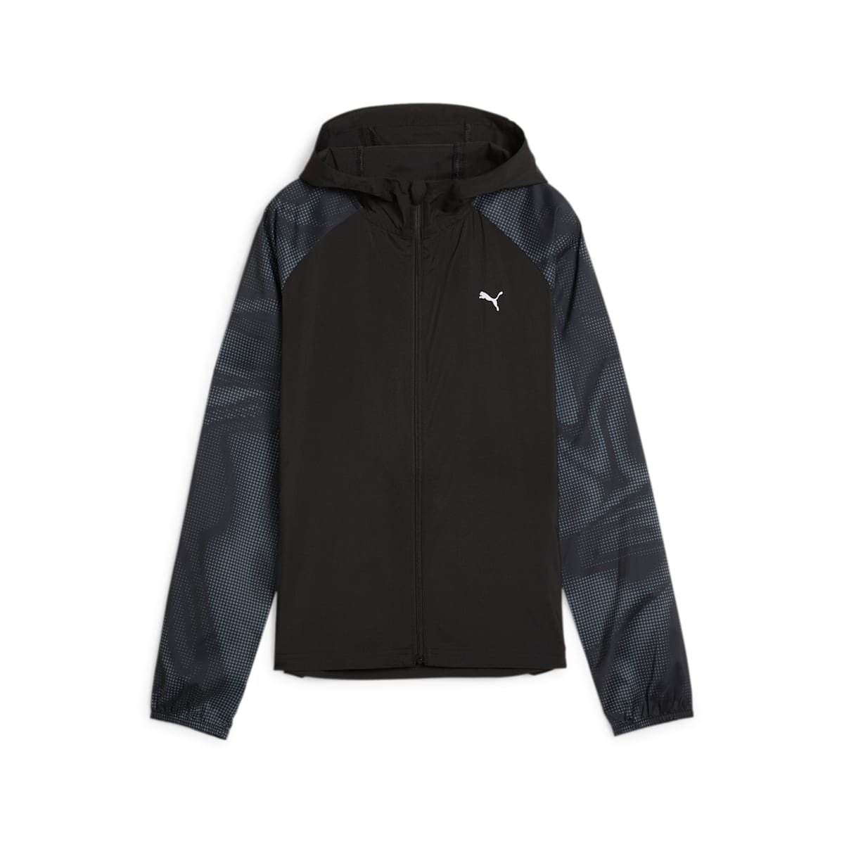 (WMNS) PUMA RUN FAVORITE AOP Woven Jacket 'Black Grey White' 524035-51 - 1