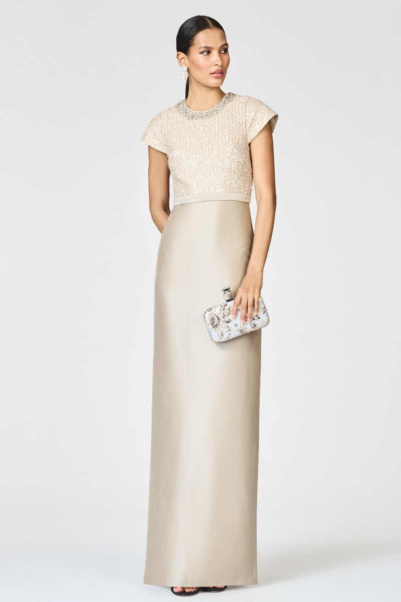 ISLA GOWN - DUNE/PEWTER - 1