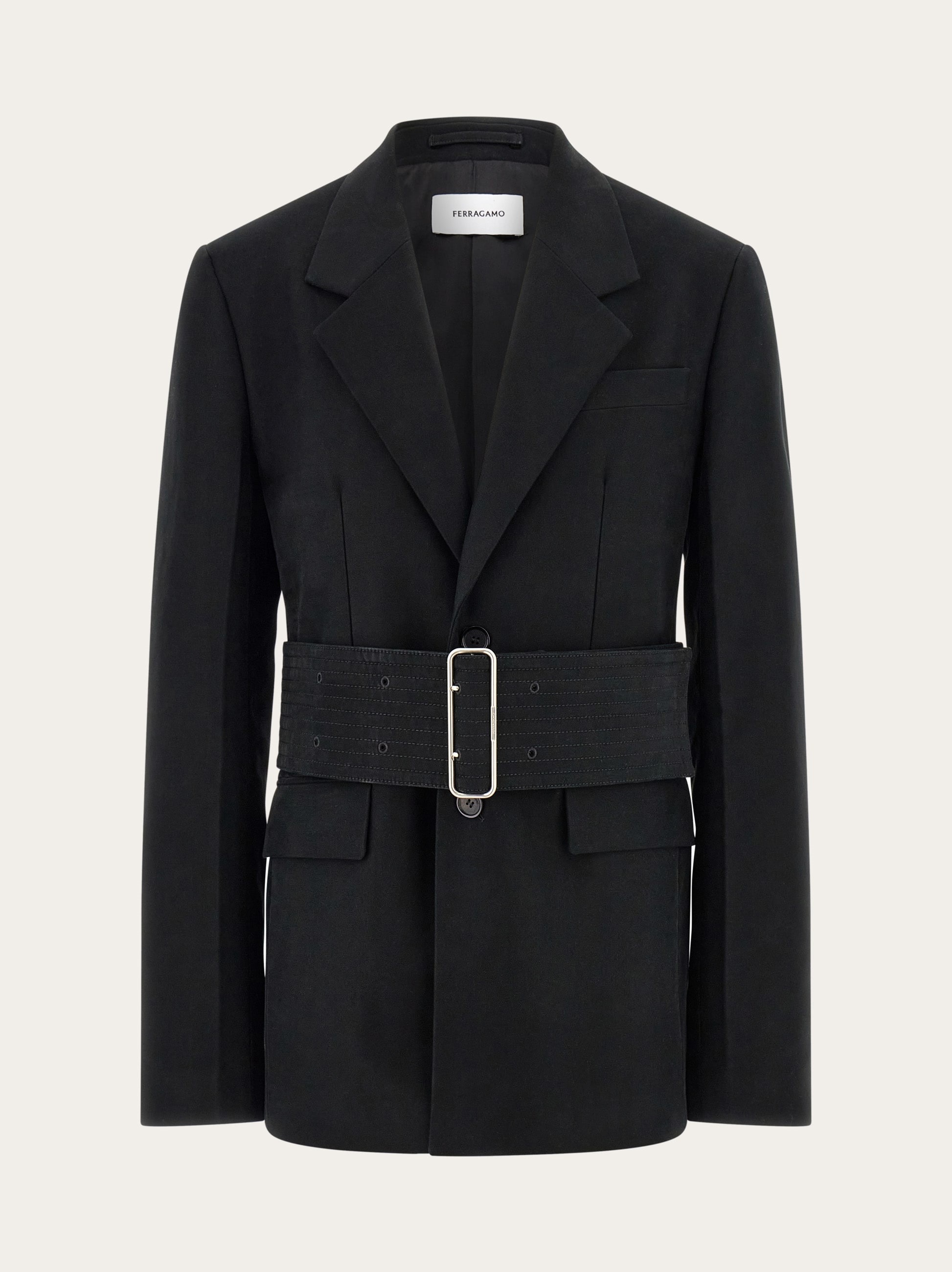 Blazer with wide belt - 1