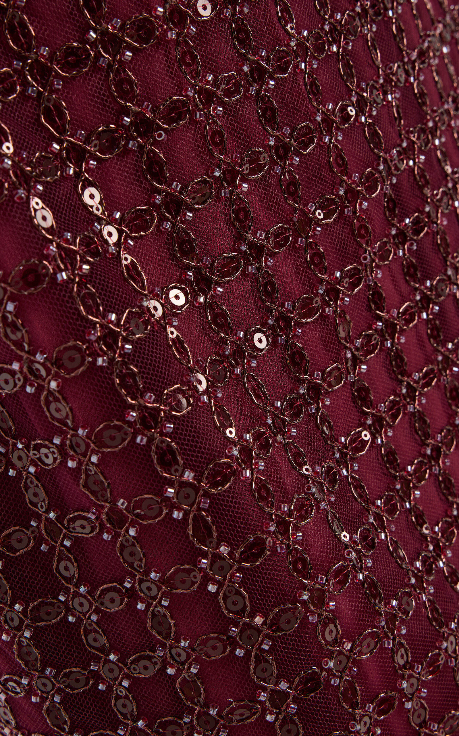 Beaded Maxi Tube Dress burgundy - 5