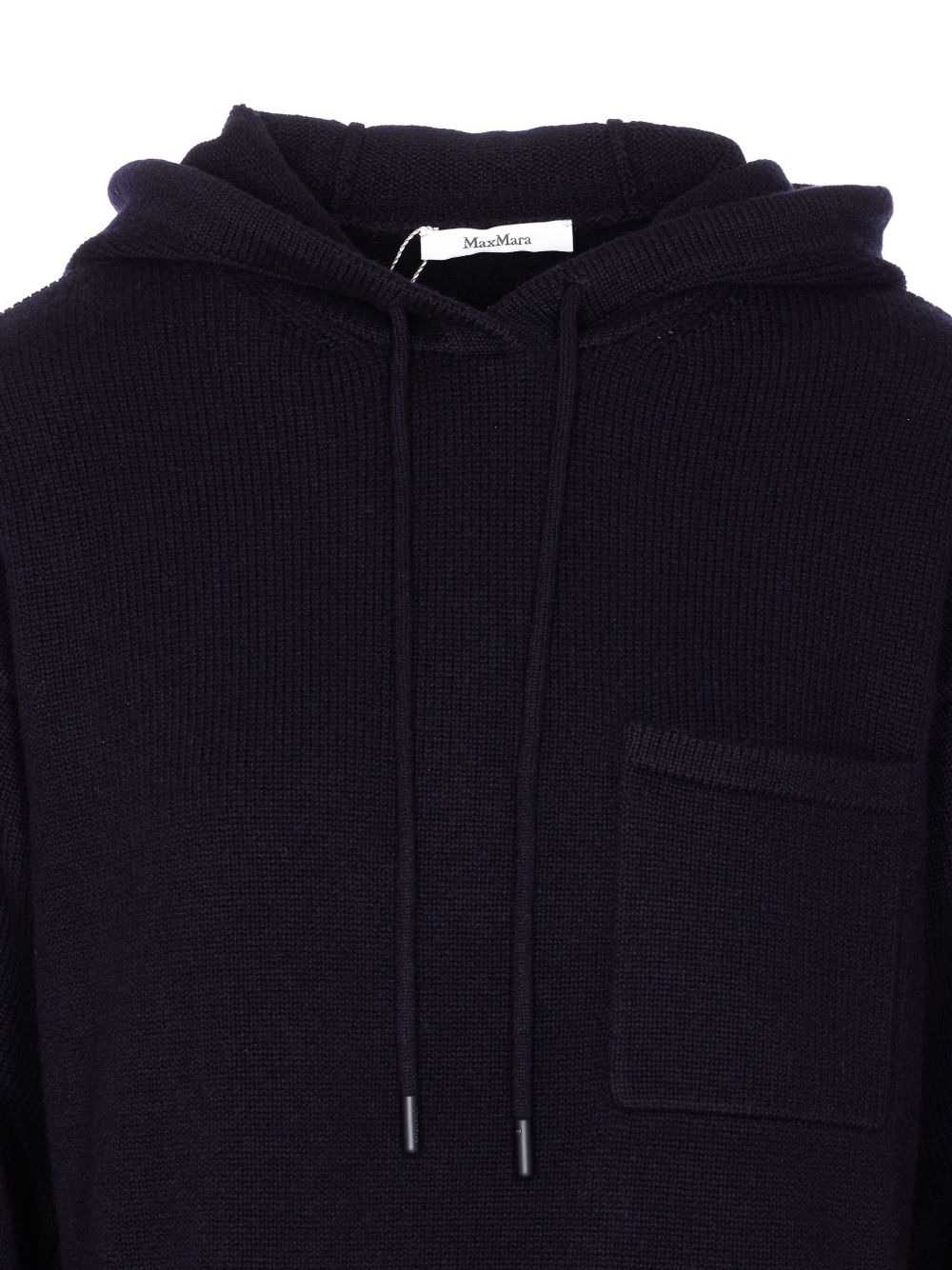 hooded patch-pocket sweater - 4