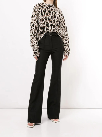 Proenza Schouler textured giraffe jacquard knit jumper outlook