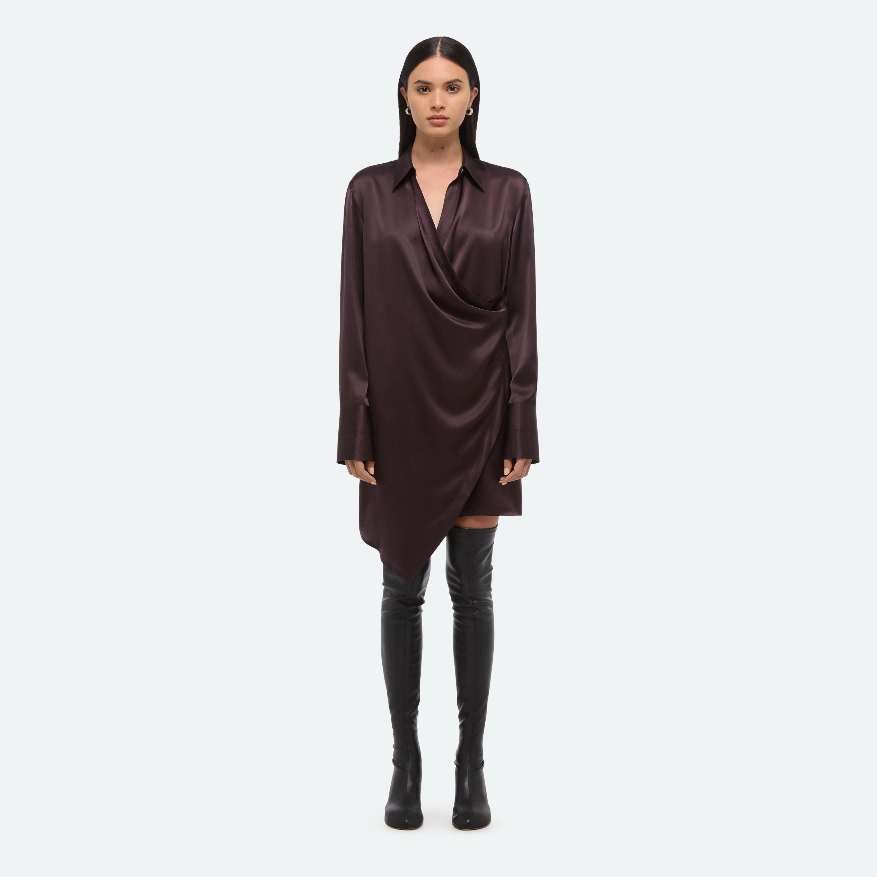 RELAXED WRAP SHIRT DRESS - 3